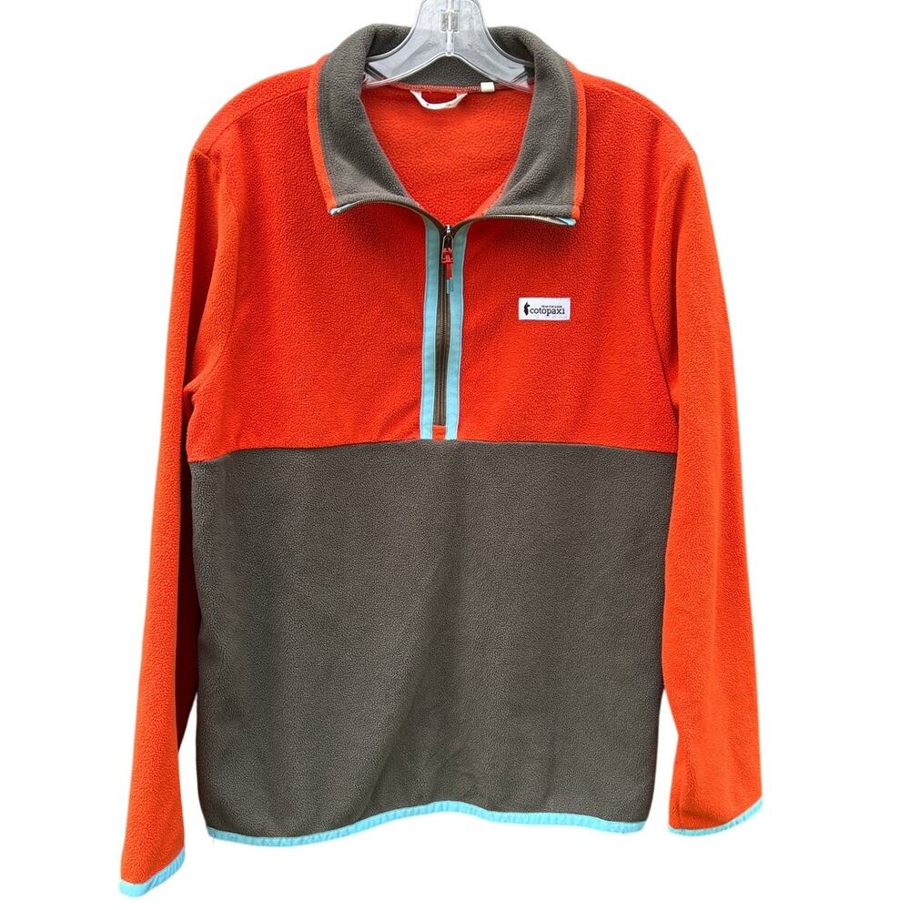 Cotopaxi Amado Fleece Pullover in Canyon/Iron mens half zip fleece sweatshirt